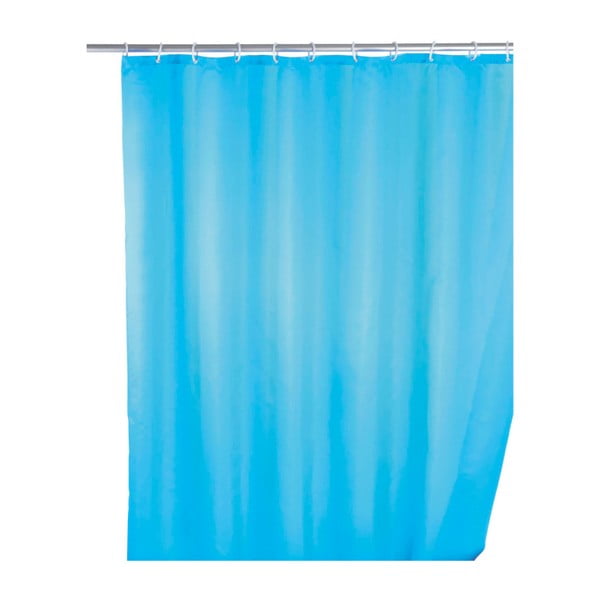 Svetlo modra kopalniška zavesa z zaščito proti plesni Wenko, 180 x 200 cm