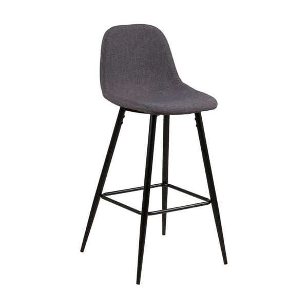 Siv barski stolček s kovinskimi nogami Actona Wilma 