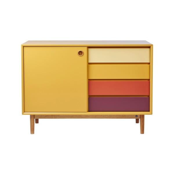 Gorčično rumena komoda Tom Tailor for Tenzo Color Box, 114 x 80 cm