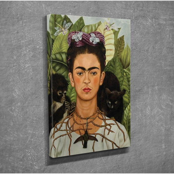 Stenska reprodukcija na platnu Frida Kahlo, 30 x 40 cm
