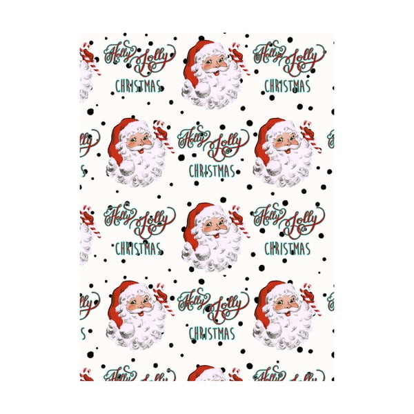 5 listov belega ovojnega papirja eleanor stuart Holly Jolly Christmas, 50 x 70 cm