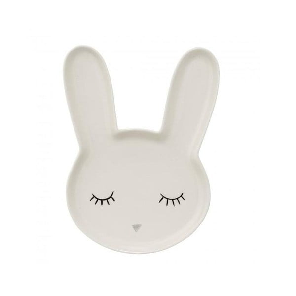 Bel keramičen otroški krožnik Bloomingville Smilla Bunny