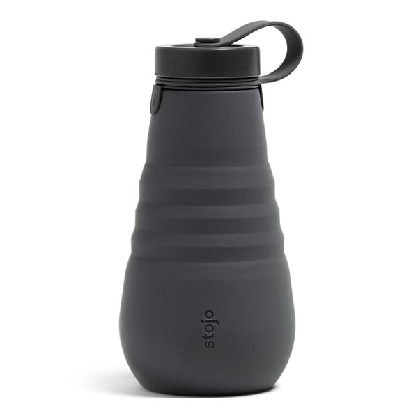 Črna zložljiva steklenica Stojo Bottle Carbon, 590 ml