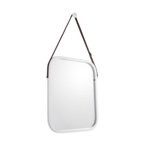 Stensko ogledalo v belem okvirju PT LIVING Idylic, dolžina 40,5 cm