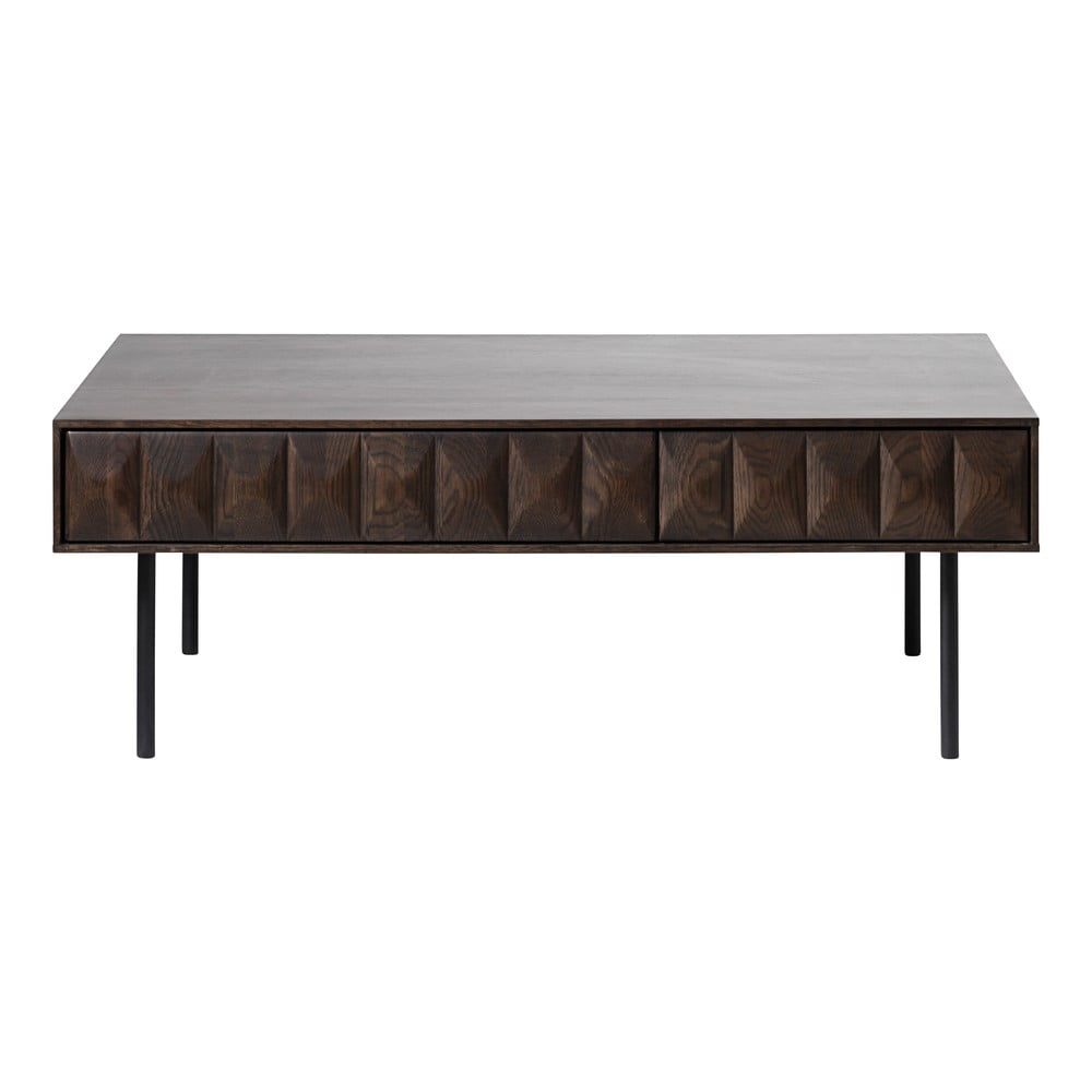 Črna mizica Unique Furniture Latina, 116,6 x 71,2 cm