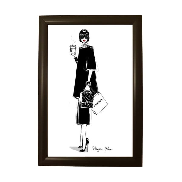 Plakat v črnem okvirju Piacenza Art Chanel, 33,5 x 23,5 cm