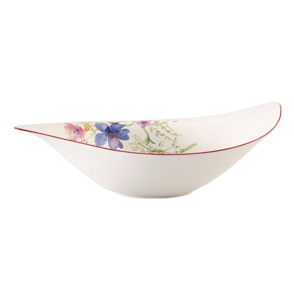 Bela porcelanasta skleda za solato z motivom cvetja Villeroy & Boch Mariefleur Serve, 3,8 l