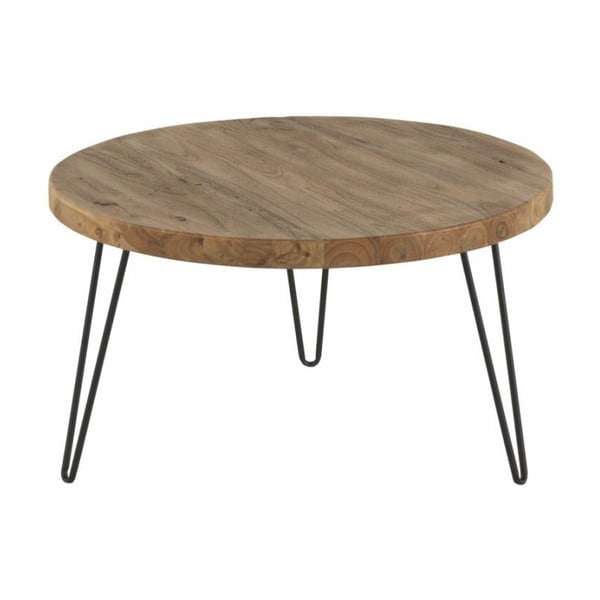 Klubska miza z leseno ploščo Geese Camile, ⌀ 71 cm