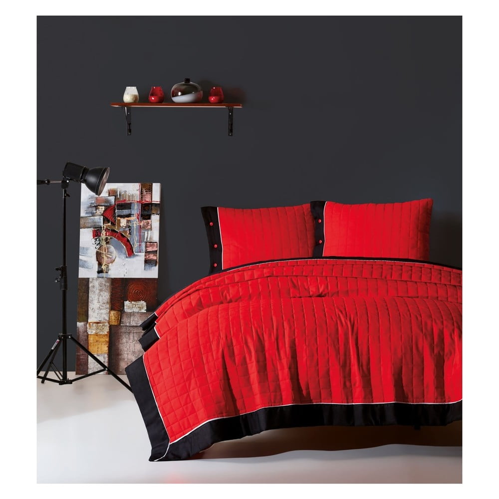Posteljno perilo za dvojno posteljo Martina Black, 240 x 220 cm