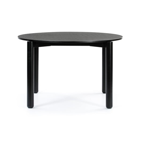 Črna okrogla jedilna miza Teulat Atlas, ø 120 cm