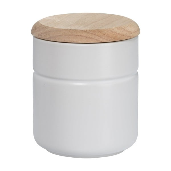 Bela porcelanasta posoda z lesenim pokrovom Maxwell & Williams Tint, 600 ml