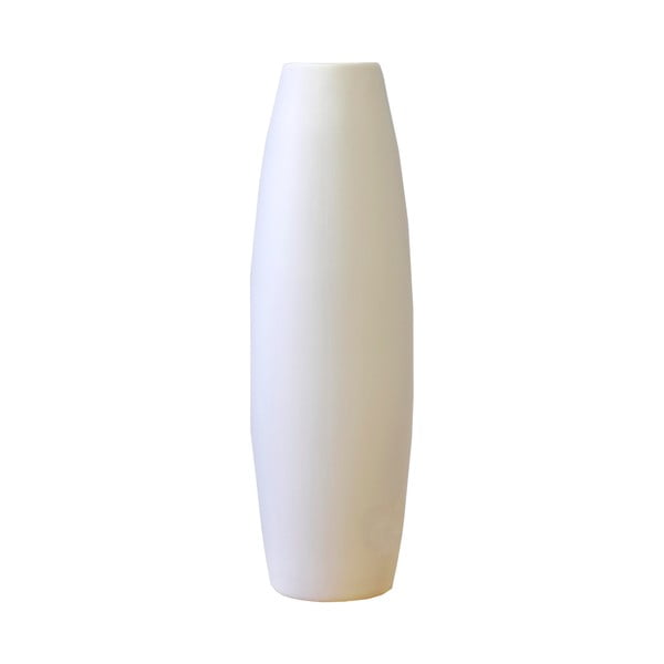 Bela keramična vaza Rulina Roll, višina 38 cm