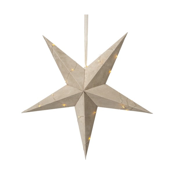 Bež svetlobla božična dekoracija Star Trading Velvet