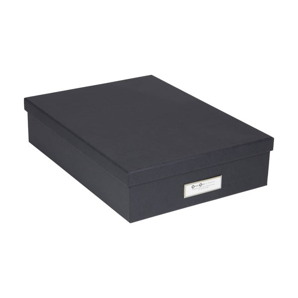 Temno siva škatla za shranjevanje dokumentov Bigso Box of Sweden Oskar, velikost A4