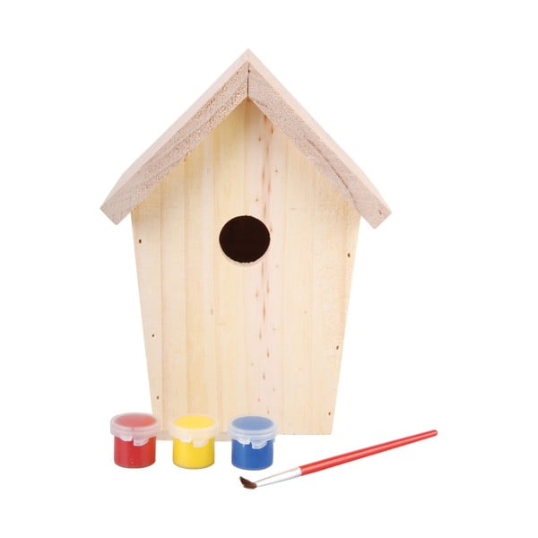 Lesena ptičja hišica z barvami Esschert Design