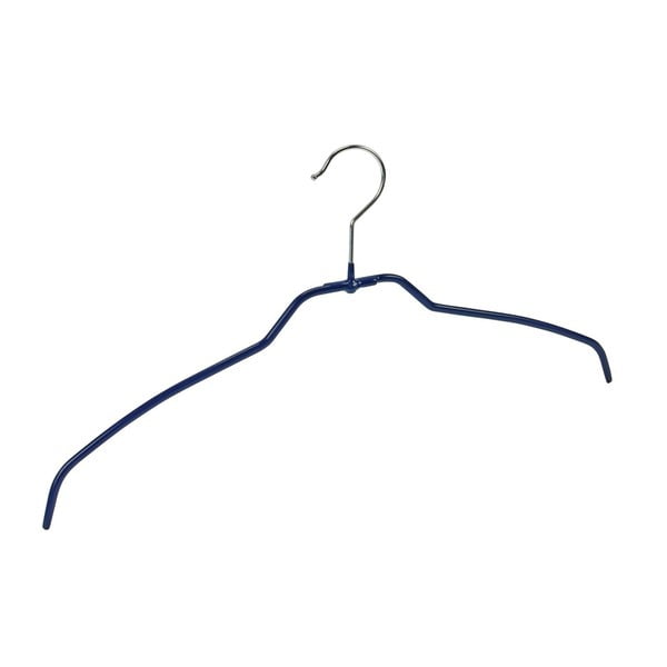 Komplet 4 modrih nedrsečih obešalnikov Wenko Hanger Slim Clothes Hangers