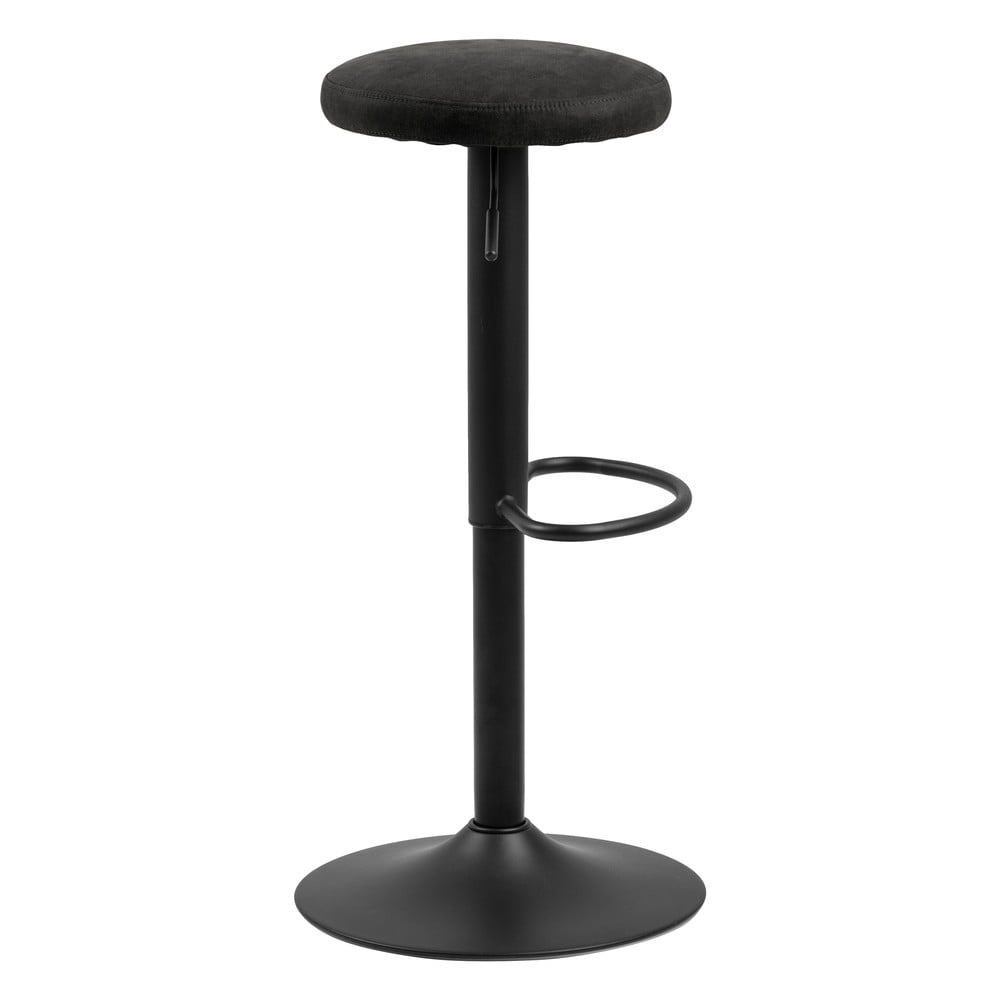 Antracitno siv barski stol s črnim oblazinjenjem Actona Finch