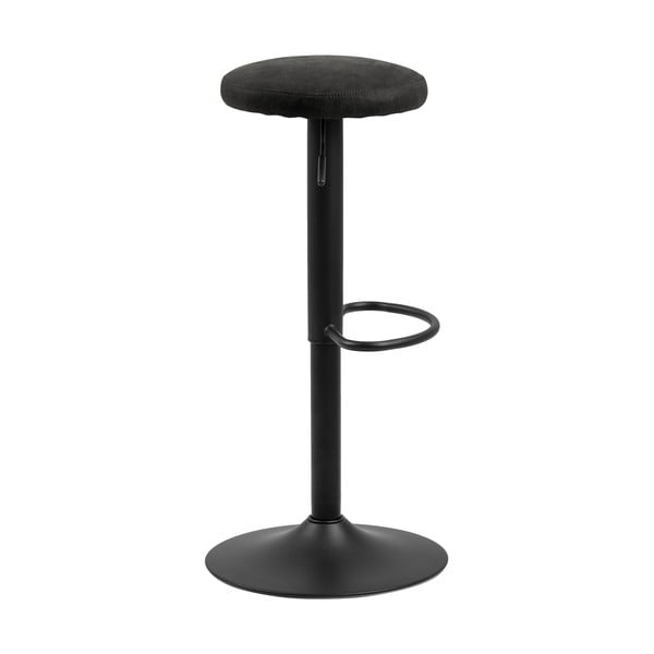 Antracitno siv barski stol s črnim oblazinjenjem Actona Finch